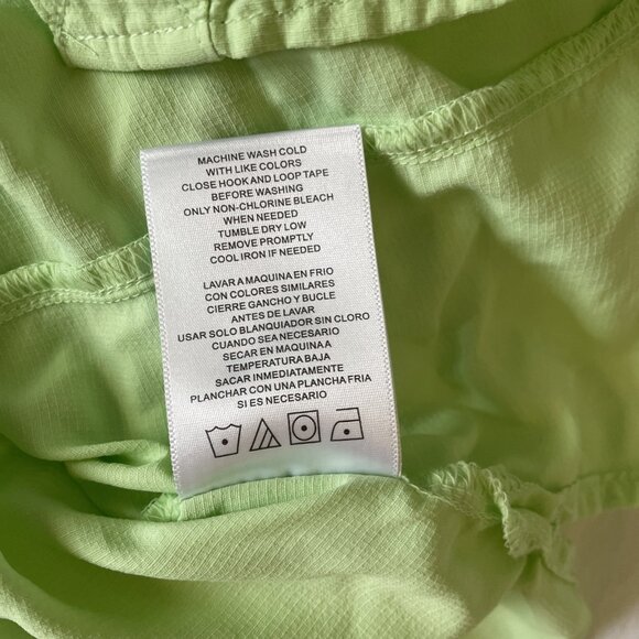 Habit Womens Lime Green Nylon Button-Up Shirt W/ 30+ Solar Factor S/P - Picture 6 of 10